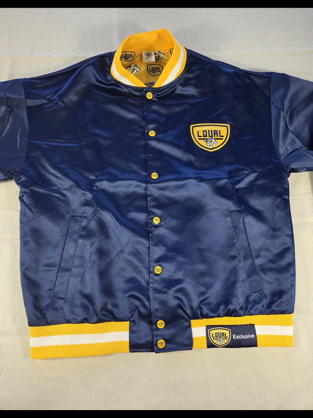 Smashville Loyal Predators Satin Snap Jacket Men's M